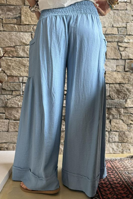 Basso Shirring Sailor Pant Denim